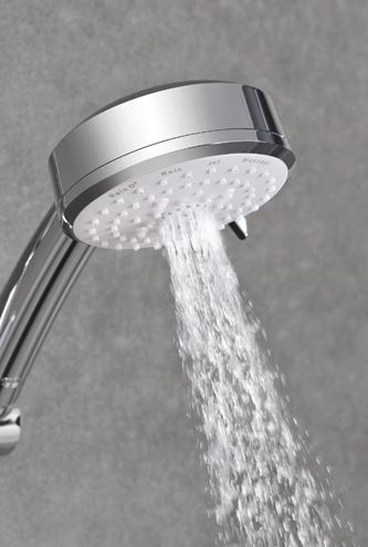 GROHE NEW TEMPESTA COSMOPOLITAN 100 sprchová souprava 3-dílná, ruční sprcha pr. 100 mm, 3 proudy, hadice, držák, Water Saving, chrom 27588002 Obrázek - fotka