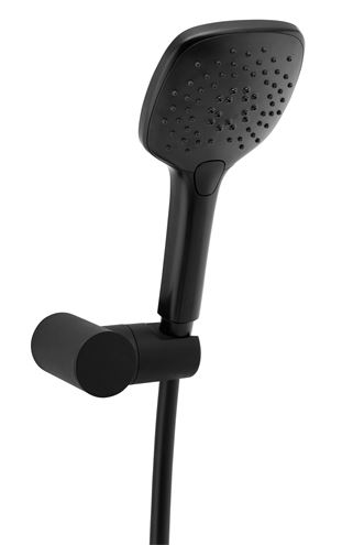 NOVASERVIS METALIA 58 sprchová souprava 3-dílná, ruční sprcha 105x105 mm, 3 proudy, hadice, držák, Eco, matná černá MINI201,5 Obrázek - Hlavní obrázek