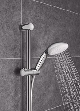 GROHE NEW TEMPESTA 100 sprchová souprava 3-dílná, ruční sprcha pr. 100 mm, 2 proudy, tyč, hadice, Water Saving, chrom 26803000 Obrázek - fotka