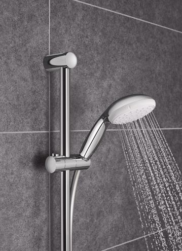 GROHE NEW TEMPESTA 100 sprchová souprava 3-dílná, ruční sprcha pr. 100 mm, 2 proudy, tyč, hadice, Water Saving, chrom 26803000 Obrázek - fotka