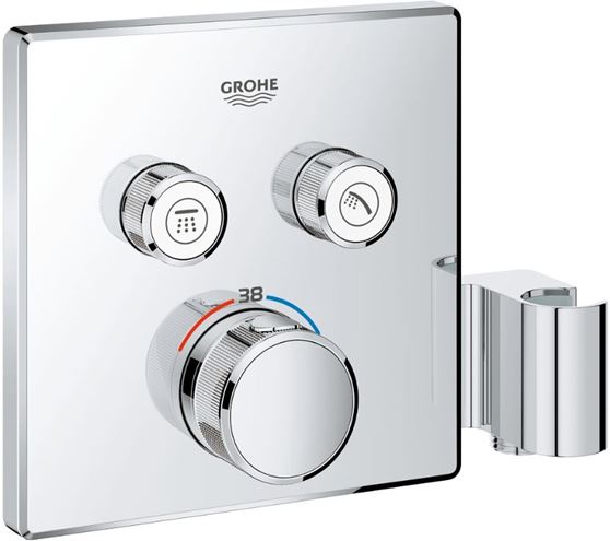 GROHE GROHTHERM SMARTCONTROL podomítková termostatická baterie, pro 2 spotřebiče, s připojením pro hadici a s držákem, Water Saving, chrom 29125000 Obrázek - Hlavní obrázek
