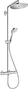 HANSGROHE CROMA SELECT S SHOWERPIPE 280 sprchový set s termostatem, horní sprcha, ruční sprcha se 3 proudy, tyč, hadice, EcoSmart, chrom