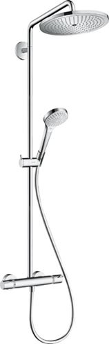 HANSGROHE CROMA SELECT S SHOWERPIPE 280 sprchový set s termostatem, horní sprcha, ruční sprcha se 3 proudy, tyč, hadice, EcoSmart, chrom 26794000 Obrázek - Hlavní obrázek