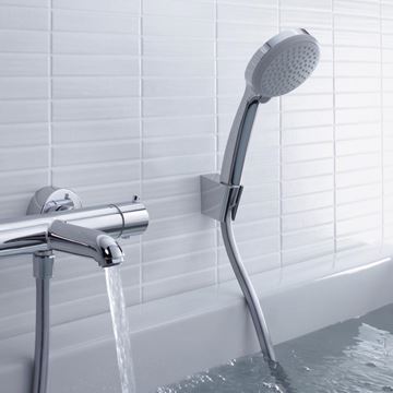 HANSGROHE CROMA 100 4JET sprchová souprava 3-dílná, ruční sprcha pr. 100 mm, 4 proudy, hadice, držák, chrom 27592000 Obrázek - fotka