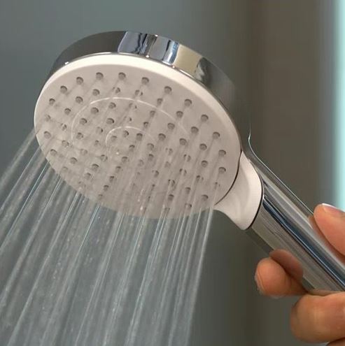 HANSGROHE CROMETTA 1JET sprchová souprava 3-dílná, ruční sprcha pr. 100 mm, hadice, držák, bílá/chrom 26690400 Obrázek - fotka