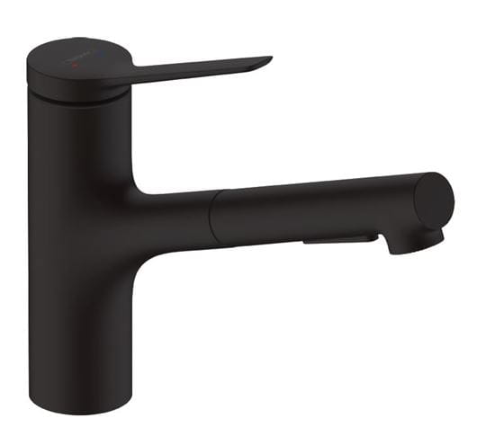 HANSGROHE ZESIS M33 dřezová baterie, s vytahovací sprškou, sBox lite, matná černá 74803670 Obrázek - Hlavní obrázek