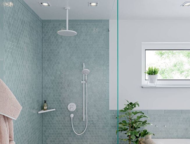 HANSGROHE S sprchové rameno 300 mm, stropní, matná bílá 27389700 Obrázek - fotka