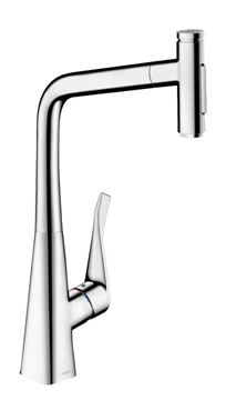 HANSGROHE METRIS SELECT M71 dřezová baterie, s vytahovací sprškou, sBox, chrom