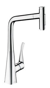 HANSGROHE METRIS SELECT M71 dřezová baterie, s vytahovací sprškou, sBox, chrom