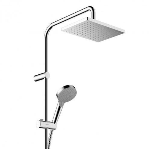 HANSGROHE VERNIS SHAPE SHOWERPIPE 230 vanová termostatická baterie, s horní a ruční sprchou se 2 proudy, EcoSmart, chrom 26098000 Obrázek - fotka