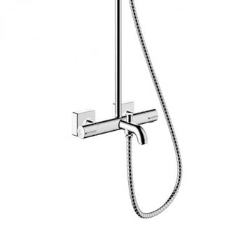 HANSGROHE VERNIS SHAPE SHOWERPIPE 230 vanová termostatická baterie, s horní a ruční sprchou se 2 proudy, EcoSmart, chrom 26098000 Obrázek - fotka