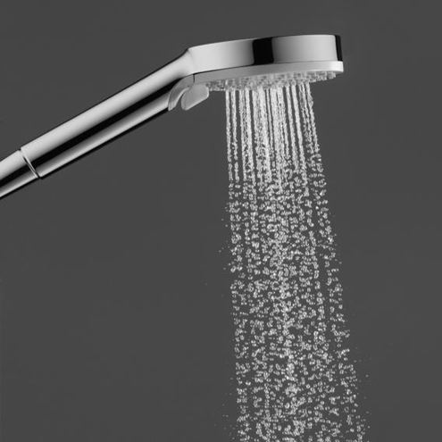 HANSGROHE VERNIS SHAPE SHOWERPIPE 230 vanová termostatická baterie, s horní a ruční sprchou se 2 proudy, EcoSmart, chrom 26098000 Obrázek - fotka