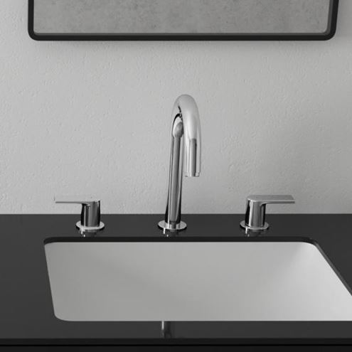 HANSGROHE VERNIS SHAPE umyvadlová stojánková baterie 3-otvorová, s odtokovou soupravou, EcoSmart, chrom 71563000 Obrázek - fotka
