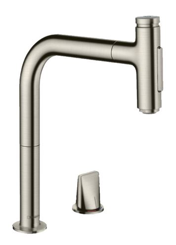 HANSGROHE METRIS SELECT M71 dřezová baterie, s vytahovací sprškou, sBox, nerez 73818800 Obrázek - Hlavní obrázek