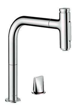 HANSGROHE METRIS SELECT M71 dřezová baterie, s vytahovací sprškou, chrom