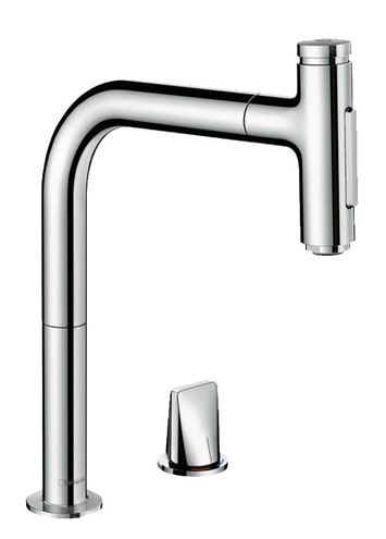 HANSGROHE METRIS SELECT M71 dřezová baterie, s vytahovací sprškou, chrom 73819000 Obrázek - Hlavní obrázek