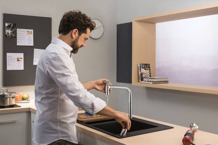 HANSGROHE METRIS SELECT M71 dřezová baterie, s vytahovací sprškou, chrom 73819000 Obrázek - fotka