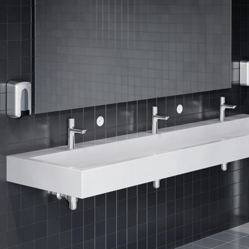 HANSGROHE TALIS E umyvadlová stojánková baterie, samouzavírací, EcoSmart, chrom 71718000 Obrázek - fotka