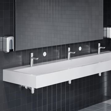 HANSGROHE TALIS E umyvadlová stojánková baterie, samouzavírací, EcoSmart, chrom 71718000 Obrázek - fotka
