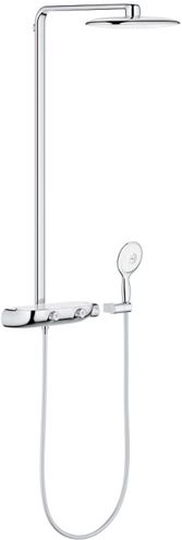GROHE RAINSHOWER SYSTEM SMARTCONTROL MONO 360 sprchový set s termostatickou baterií, horní sprcha, ruční sprcha se 4 proudy, tyč, hadice, měsíční bílá/chrom 26361LS0 Obrázek - Hlavní obrázek