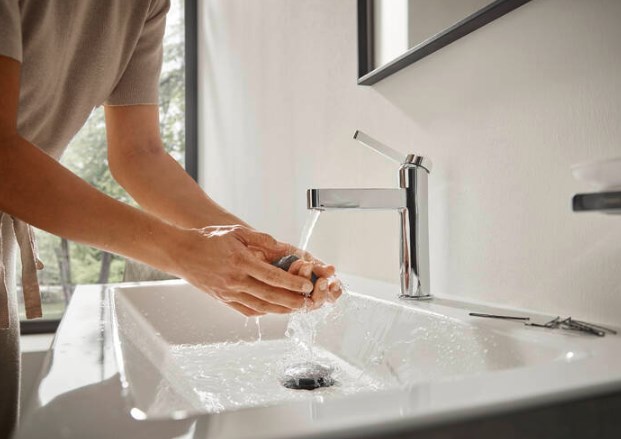 HANSGROHE FINORIS umyvadlová stojánková baterie, s odtokovou soupravou, EcoSmart, chrom 76020000 Obrázek - fotka