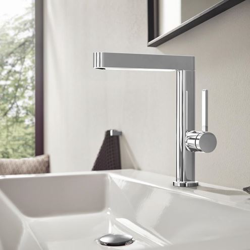 HANSGROHE FINORIS umyvadlová stojánková baterie, s odtokovou soupravou a otočným výtokem, EcoSmart, chrom 76060000 Obrázek - fotka
