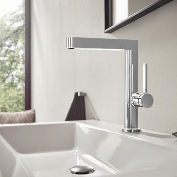 HANSGROHE FINORIS umyvadlová stojánková baterie, s odtokovou soupravou a otočným výtokem, EcoSmart, chrom 76060000 Obrázek - fotka