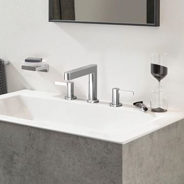 HANSGROHE FINORIS umyvadlová stojánková baterie 3-otvorová, s odtokovou soupravou, EcoSmart, chrom 76033000 Obrázek - fotka