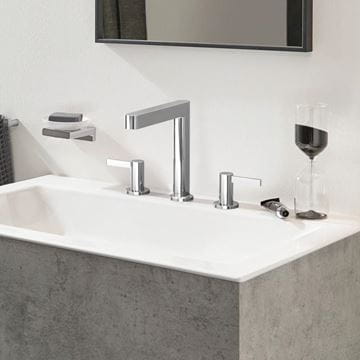 HANSGROHE FINORIS umyvadlová stojánková baterie 3-otvorová, s odtokovou soupravou, EcoSmart, chrom 76034000 Obrázek - fotka