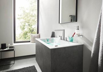 HANSGROHE FINORIS umyvadlová stojánková baterie 3-otvorová, s odtokovou soupravou, EcoSmart, chrom 76034000 Obrázek - fotka