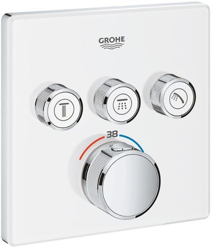 GROHE GROHTHERM SMARTCONTROL podomítková termostatická baterie, pro 3 spotřebiče, Water Saving, měsíční bílá 29157LS0 Obrázek - Hlavní obrázek