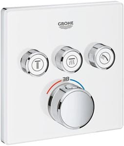 GROHE GROHTHERM SMARTCONTROL podomítková termostatická baterie, pro 3 spotřebiče, Water Saving, měsíční bílá