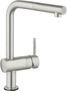 GROHE MINTA TOUCH dřezová elektronická baterie, s vytahovací koncovkou, napájení z baterie, supersteel