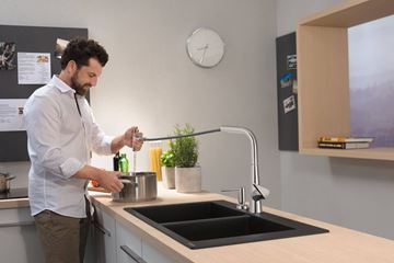 HANSGROHE TALIS SELECT M51 dřezová baterie, s vytahovací sprškou, sBox, nerez 73867800 Obrázek - fotka