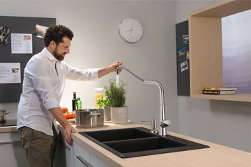 HANSGROHE TALIS SELECT M51 dřezová baterie, s vytahovací sprškou, sBox, nerez 73867800 Obrázek - fotka