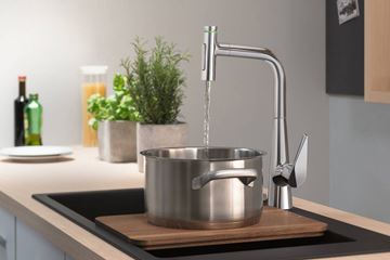 HANSGROHE TALIS SELECT M51 dřezová baterie, s vytahovací sprškou, sBox, nerez 73867800 Obrázek - fotka
