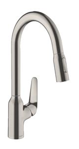 HANSGROHE FOCUS M42 dřezová baterie, s vytahovací sprškou, nerez