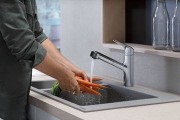 HANSGROHE FOCUS M42 dřezová baterie, s vytahovací koncovkou, nerez 71814800 Obrázek - fotka