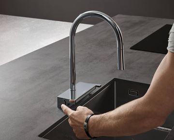 HANSGROHE AQUNO SELECT M81 dřezová baterie, s vytahovací sprškou a plochým sprchovým proudem, chrom 73837000 Obrázek - fotka