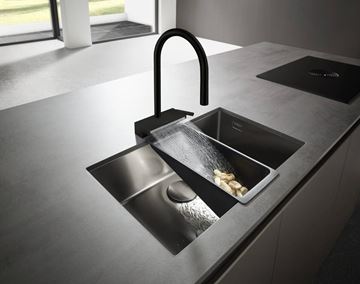 HANSGROHE AQUNO SELECT M81 dřezová baterie, s vytahovací sprškou a plochým sprchovým proudem, matná černá 73837670 Obrázek - fotka