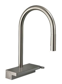 HANSGROHE AQUNO SELECT M81 dřezová baterie, s vytahovací sprškou a plochým sprchovým proudem, nerez
