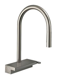 HANSGROHE AQUNO SELECT M81 dřezová baterie, s vytahovací sprškou a plochým sprchovým proudem, nerez
