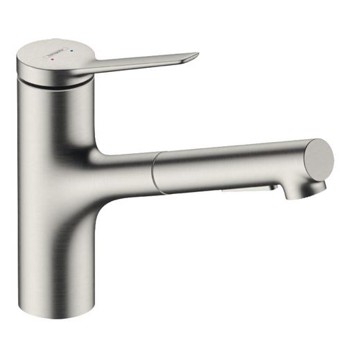 HANSGROHE ZESIS M33 dřezová baterie, s vytahovací sprškou, nerez 74800800 Obrázek - Hlavní obrázek