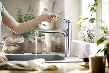 HANSGROHE ZESIS M33 dřezová baterie, s vytahovací sprškou, chrom 74801000 Obrázek - fotka