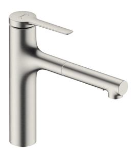 HANSGROHE ZESIS M33 dřezová baterie, s vytahovací sprškou, nerez