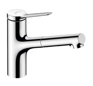 HANSGROHE ZESIS M33 dřezová baterie, s vytahovací sprškou, sBox lite, chrom