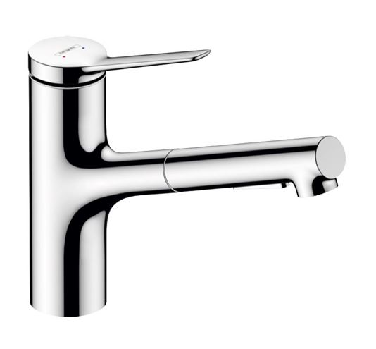 HANSGROHE ZESIS M33 dřezová baterie, s vytahovací sprškou, sBox lite, chrom 74803000 Obrázek - Hlavní obrázek