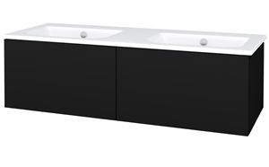 CONCEPT MODULAR skříňka pod dvojumyvadlo 122,5x49,5x33,2 cm, 2 zásuvky, Push-open, graphite