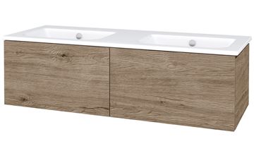 CONCEPT MODULAR skříňka pod dvojumyvadlo 122,5x49,5x33,2 cm, 2 zásuvky, Push-open, herkules