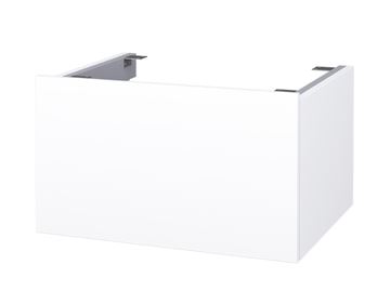 CONCEPT MODULAR nízká skříňka 59,8x49,5x33,2 cm, 1 zásuvka, Push-open, lesklá bílá